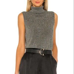 Stunning NWOT Revolve L'agence Sabrina Metallic Sleeveless Sweater ! Chic!